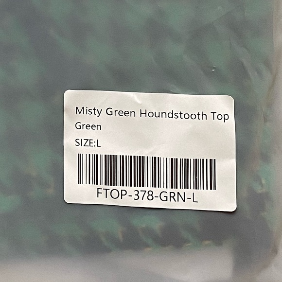 FINESSE Misty Green Houndstooth - Picture 5 of 5